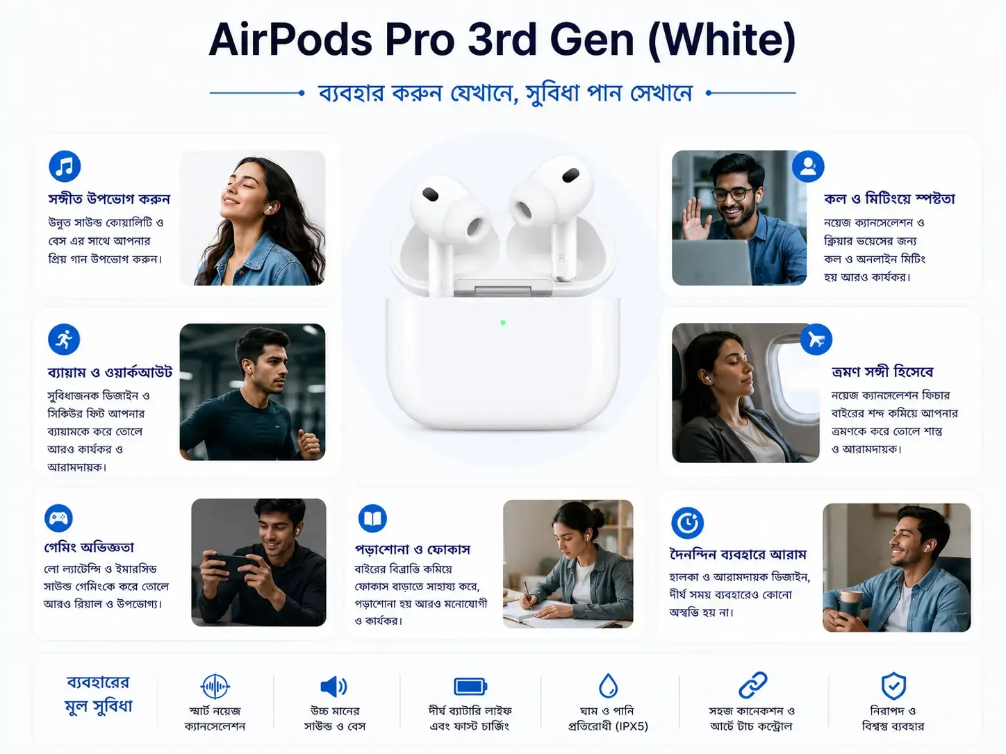 Apple AirPods 3 Wireless Earbuds with Dynamic Head Tracking, Spatial Audio & Premium Sound 5