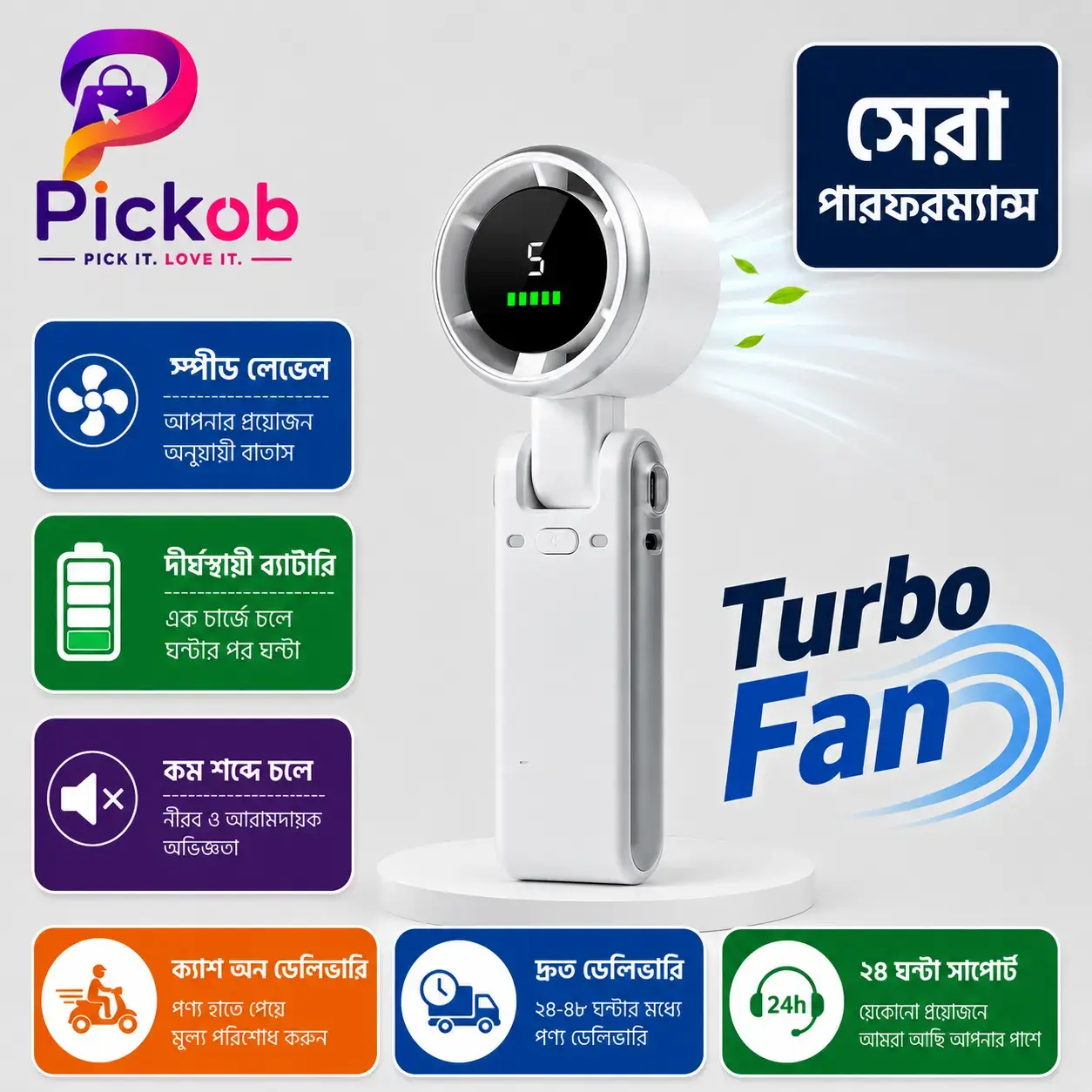Turbo Jet Handheld Fan Portable Rechargeable Cooling Device with High-Speed Airflow Technology