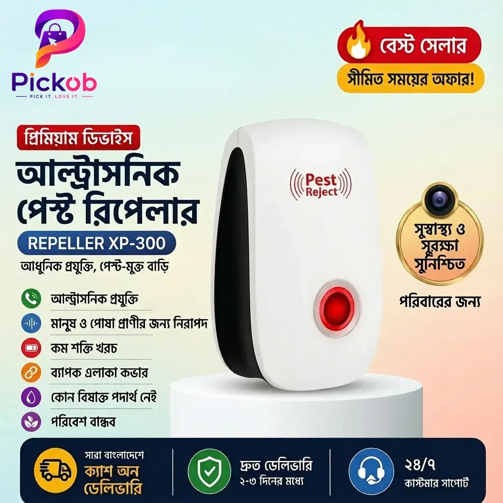 Electronic Ultrasonic Pest Repeller Plug-in Indoor Pest Control Device for Mosquitoes, Rats, Mice, Cockroaches, Ants & Insects