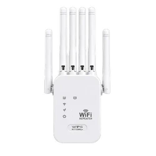 6-Antenna Wi-Fi Repeater 300Mbps Wireless Range Extender with Universal Compatibility & Easy Setup  2