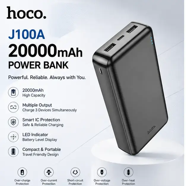 HOCO J100A High Ranking 20000mAh Portable Power Bank 3