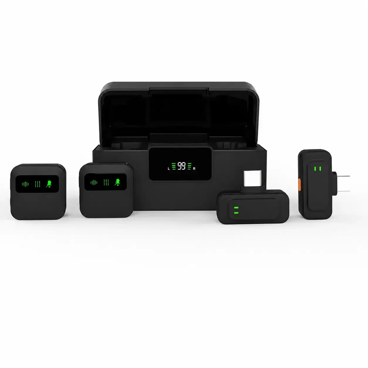 J22 Universal 4-in-1 Wireless Clip-on Microphone – Noise Cancelling Lavalier Mic  2