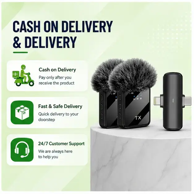 F15-2 Wireless Microphone Dual Channel Noise Reduction Professional Lavalier Microphone  5