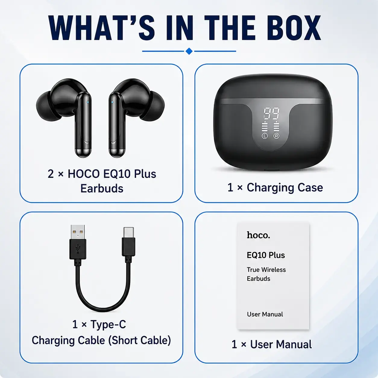 HOCO EQ10 PLUS True Wireless Bluetooth Earbuds | ENC Noise Reduction  5