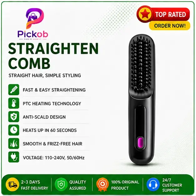 Professional Ceramic Hair Straightener – Fast Heating Ionic Hair Straightening Iron 