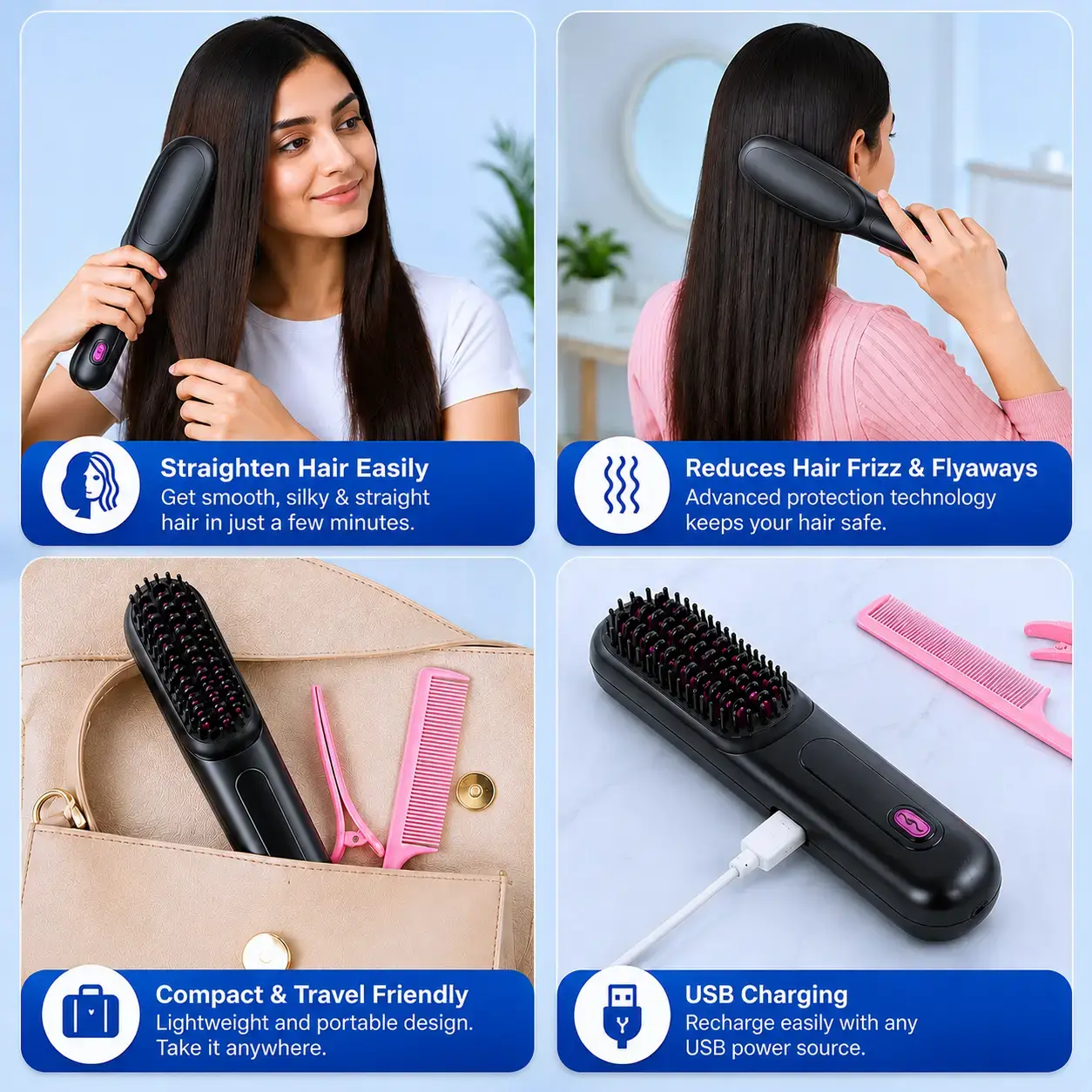 Professional Ceramic Hair Straightener – Fast Heating Ionic Hair Straightening Iron  5