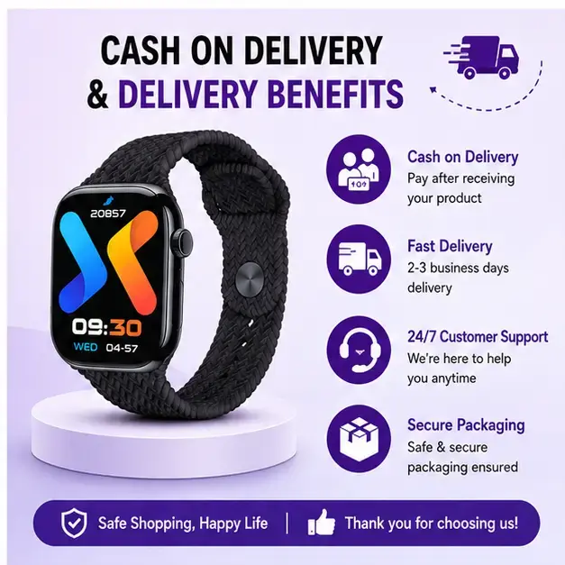 KEQIWEAR KW75 Max Smart Watch with BT Calling | Full HD Touch Display | Wireless Charging | 3 Interchangeable Straps | Premium Smartwatch 5