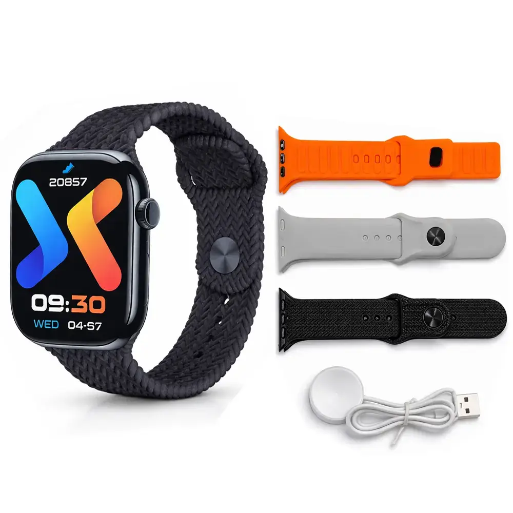 KEQIWEAR KW75 Max Smart Watch with BT Calling | Full HD Touch Display | Wireless Charging | 3 Interchangeable Straps | Premium Smartwatch 2