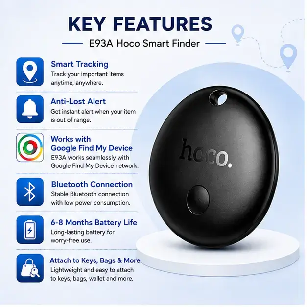 Hoco Smart Finder E93A Bluetooth Tracker Anti-Lost Device  4