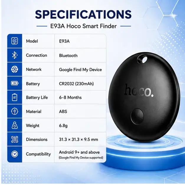 Hoco Smart Finder E93A Bluetooth Tracker Anti-Lost Device  3