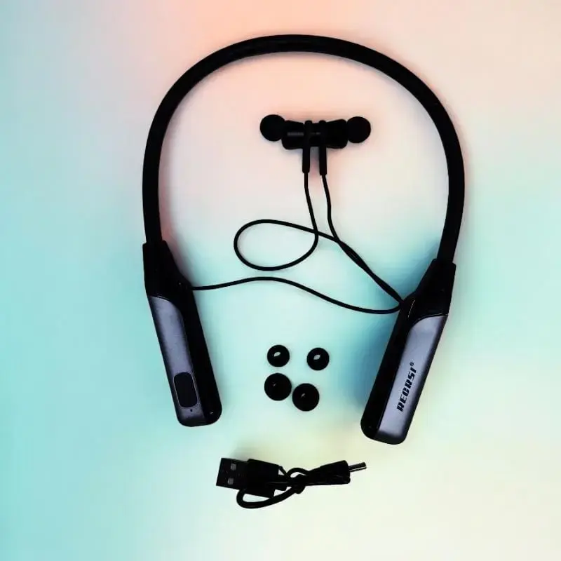 Recrsi RE-NY060-200H Wireless Neckband Bluetooth Earphone with Deep Bass, Long Battery Life & HD Calling 2