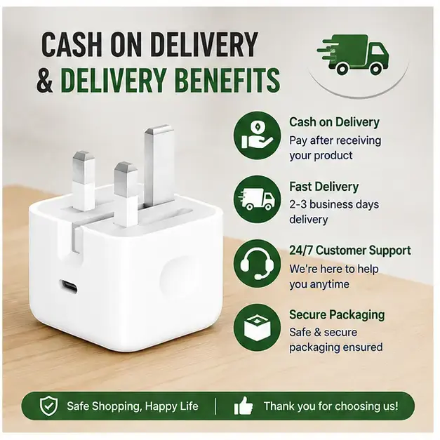 Apple 25W USB-C Power Adapter (3-Pin) | Fast Charging USB-C Wall Charger  5