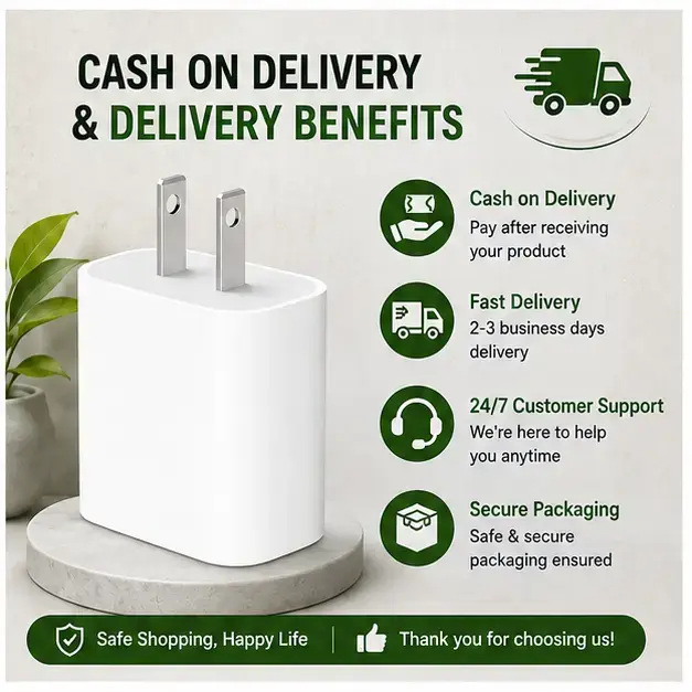 Apple 20W USB-C Power Adapter (2-Pin) | Fast Charging Wall Charger  5