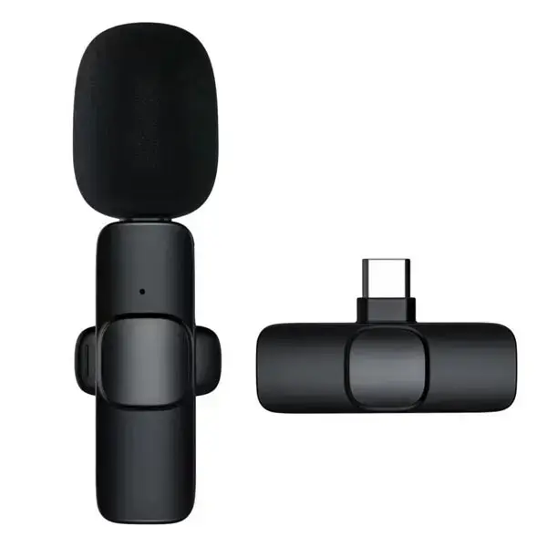 K8 Wireless Microphone with Type C and iPhone Compatible Head for Clear Audio Recording 2