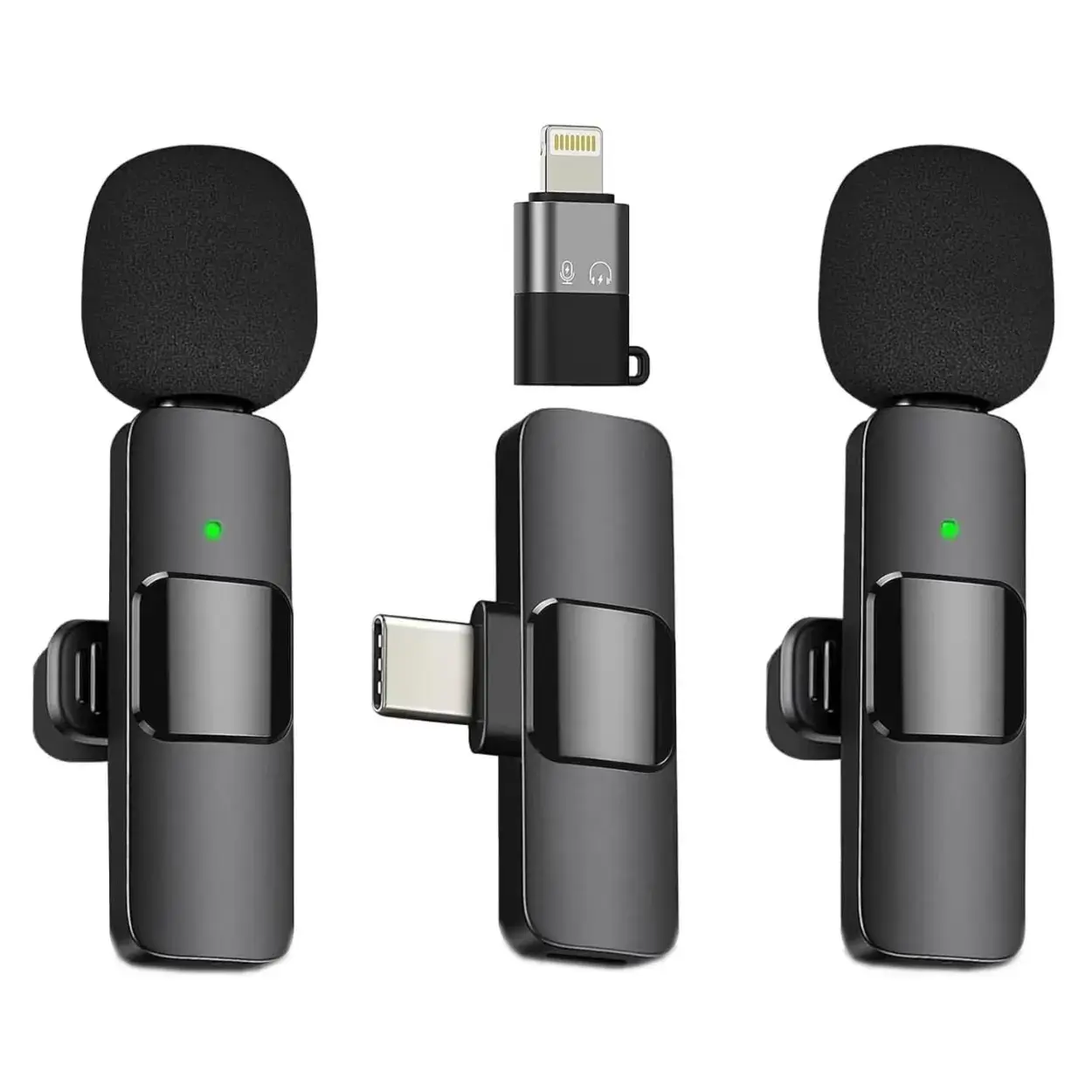 K9 Wireless Microphone One to Two with Type C and iPhone Compatible Receivers 2
