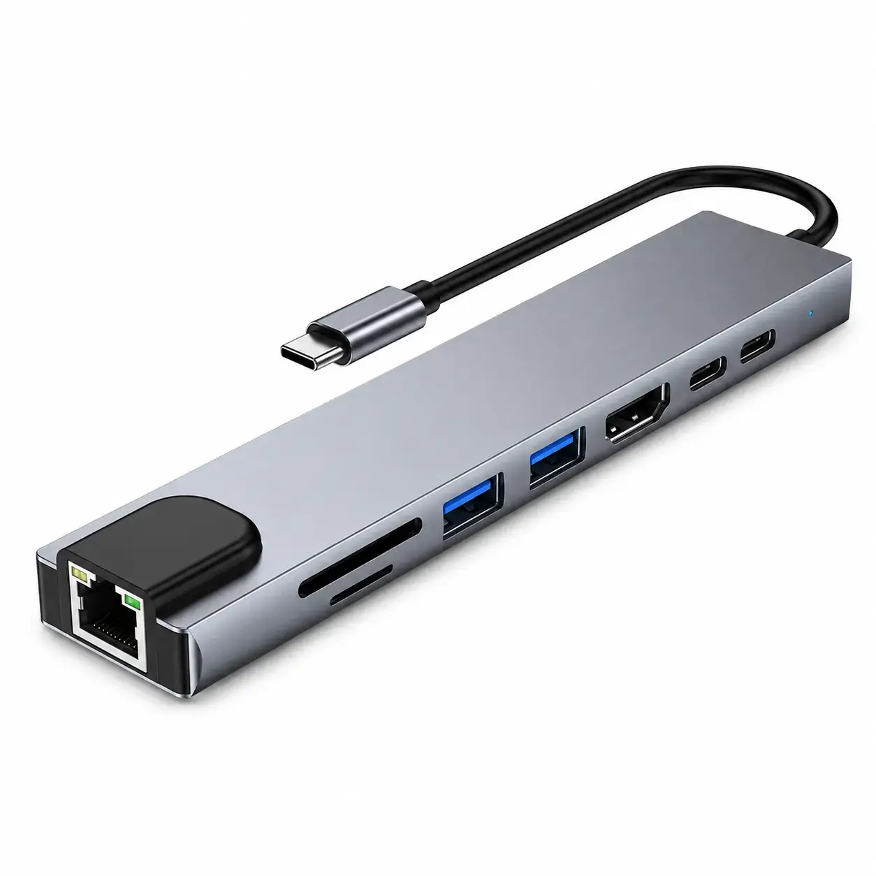 8 in 1 Type C Hub with Multiple Ports for Fast and Convenient Device Connectivity 2
