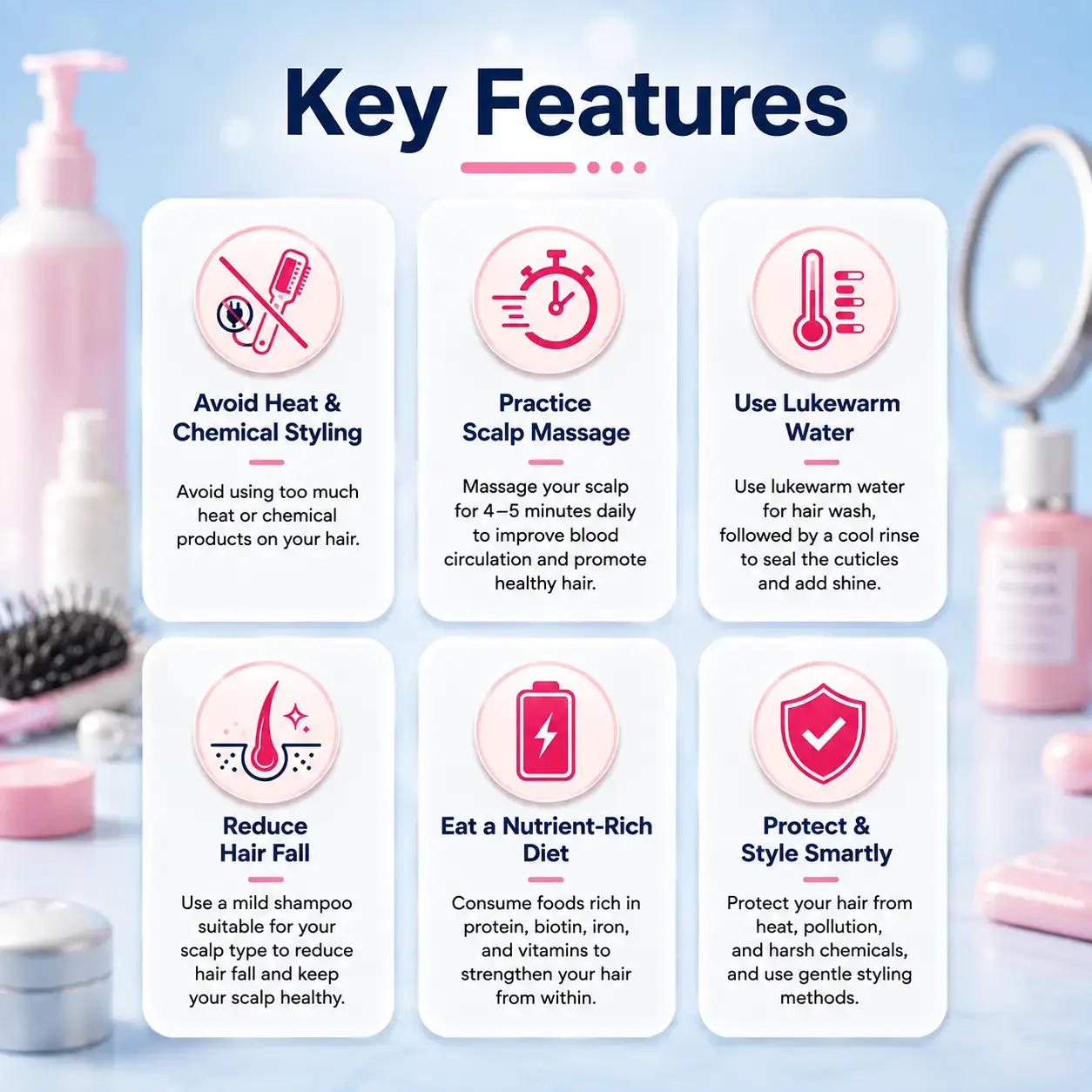 Mini Cordless Hair Straightening Brush Pink – Rechargeable Portable Hot Comb 3