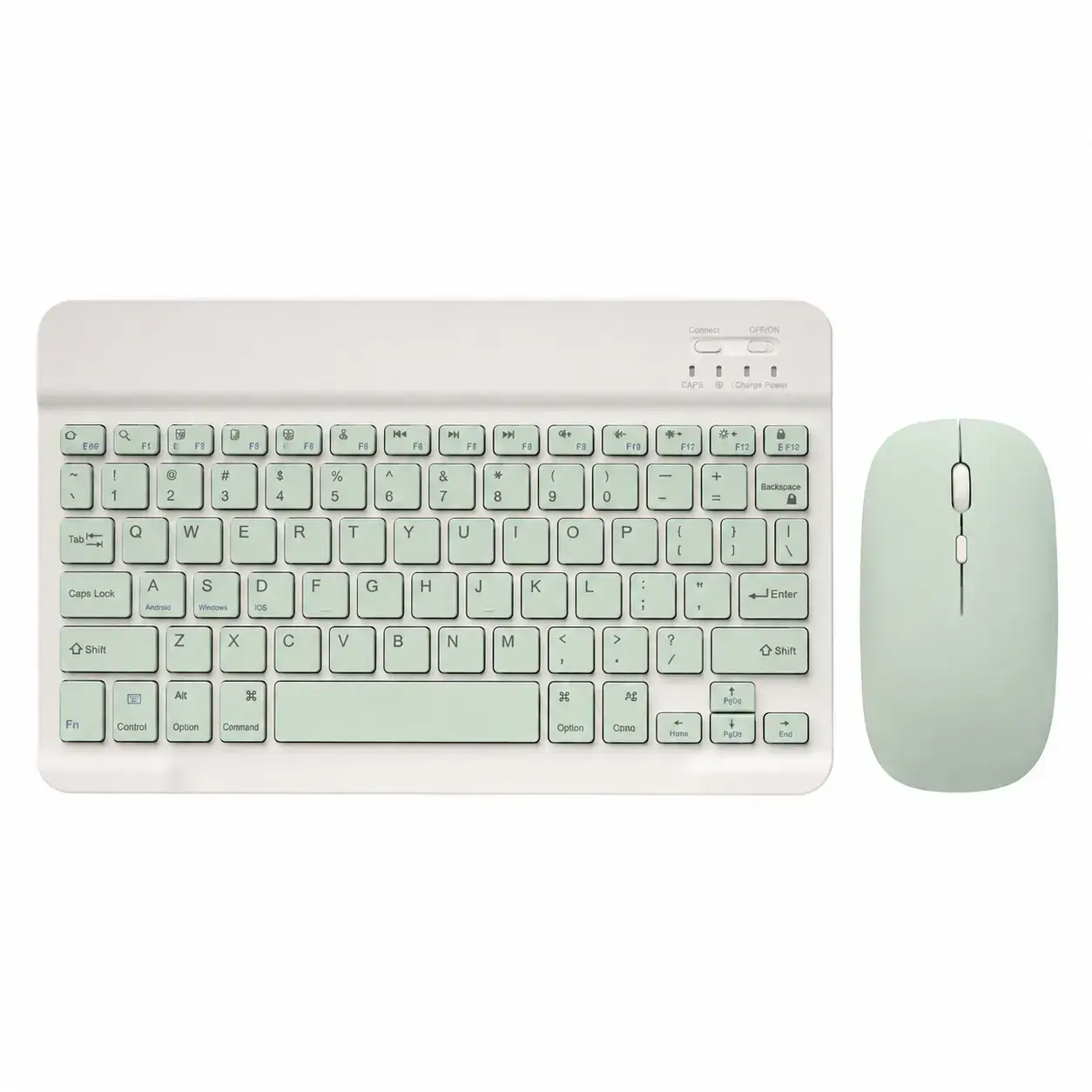 Green 10-Inch Compact Bluetooth Keyboard & Rechargeable Mouse – Portable Wireless Combo 2